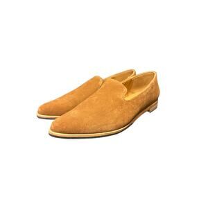 Patina Women’s Chestnut Brown Suede‎ Leather Pointy Toe Loafers Size 8